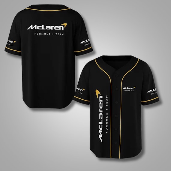 Mclaren F1 Baseball Jersey – White Formula 1 Team Shirt for Racing