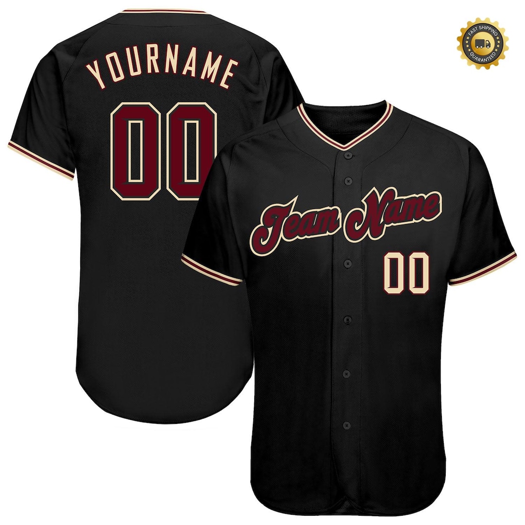 Rose Gold & Black Baseball Jersey - Youth