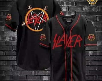 Slayer Band Printed Baseball Jersey Shirt