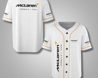 マクラーレン F1 ベースボールジャージ - レーシングファンとモータースポーツ愛好家のためのホワイトフォーミュラ1チームシャツ