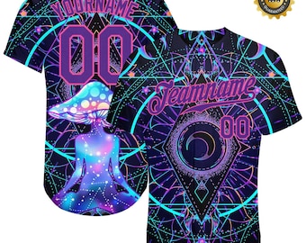 Custom Name Psychedelic Meditation 3D Baseball Jersey - Personalized Team Name and Number Shirt