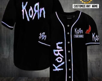 Personalized Korn Metal Rock Band 3D Print Baseball Jersey Fanmade All Size