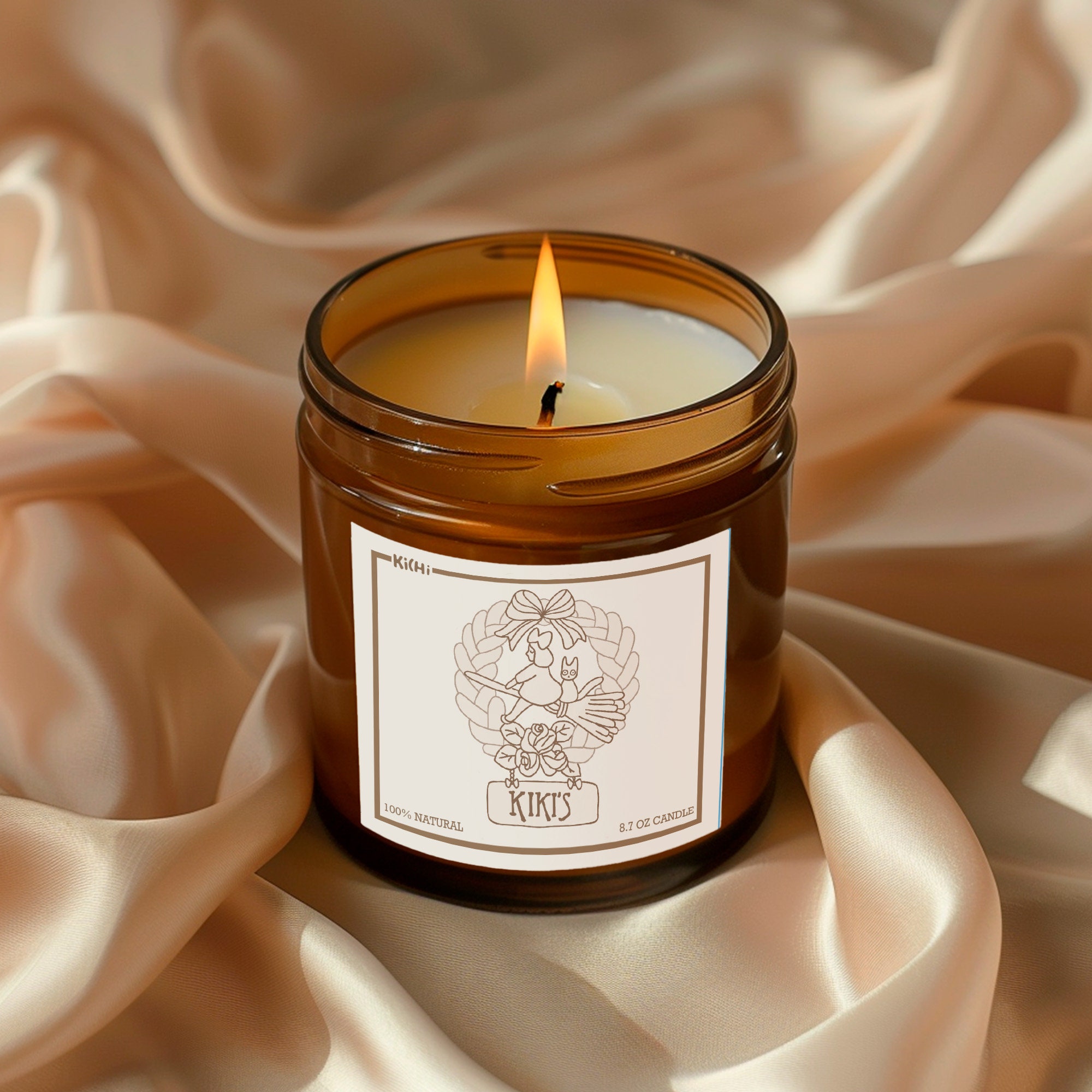 Studio Ghibli Inspired Kiki's Delivery Inspired Candle Cute Anime Decor