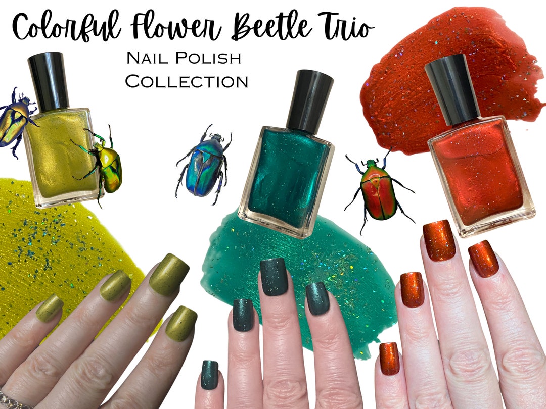 Colorful Flower Beetles Nail Polish Collection Etsy