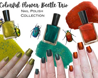 Colorful Flower Beetles Nail Polish Collection