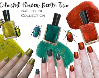 Colorful Flower Beetles Nail Polish Collection