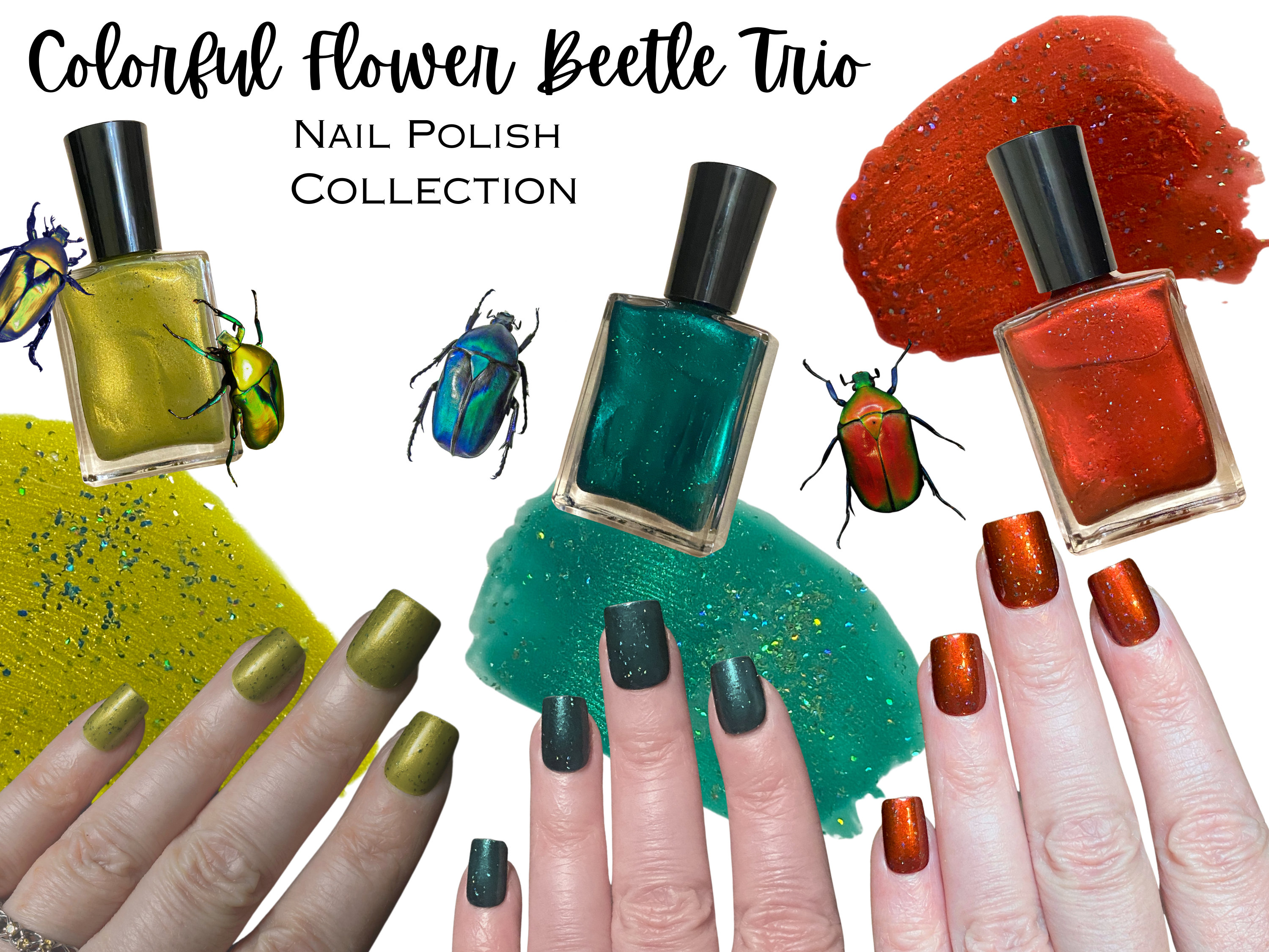 Colorful Flower Beetles Nail Polish Collection
