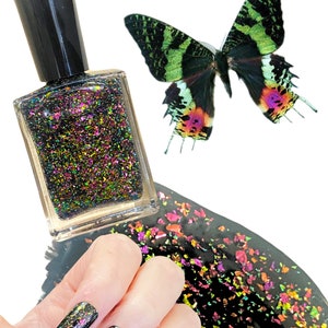 Uraniidae Day Flying Moths Nail Polish Collection Sunset Moth Topper