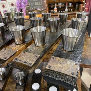 Whiskey Barrel Shot Glass Holder