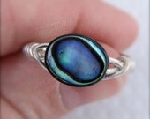 Pick your stone and ring size  Sweet Abalone Ring