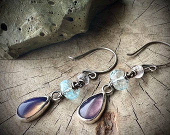 RESERVED Lavender Rain Earrings RESERVED