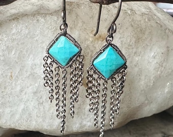 Turquoise Fringe Earrings