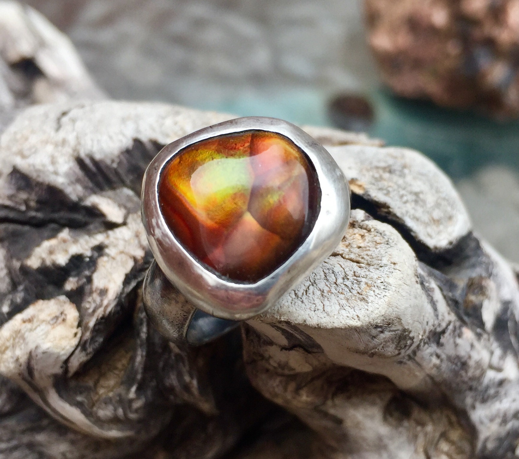 Arizona Fire Agate Ring