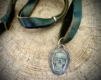 Marble Skull Necklace