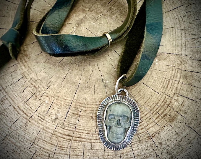Marble Skull Necklace
