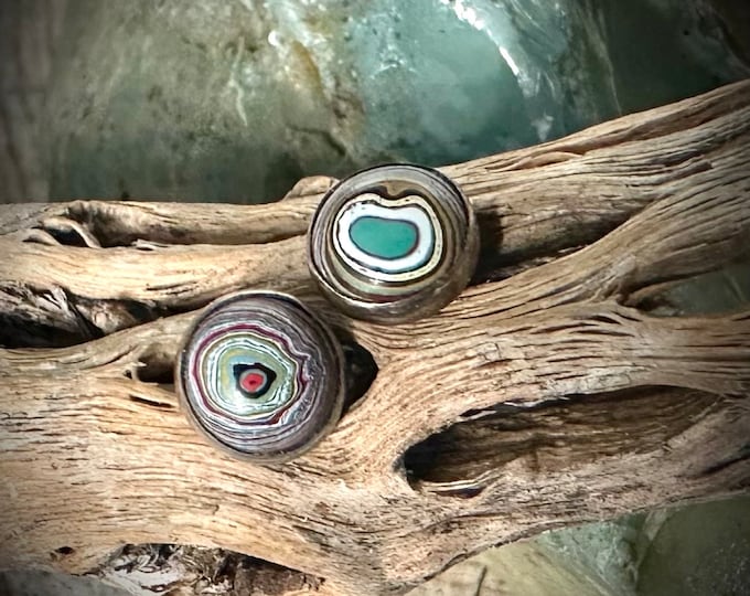 Fordite Post Earrings