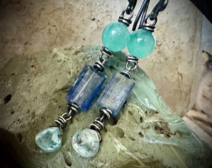 Blue Rays Earrings