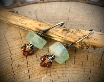 Mint & Crimson Earrings