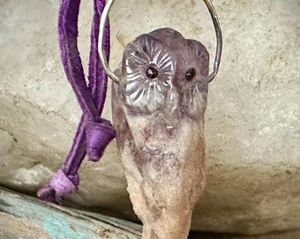Amethyst Owl Necklace