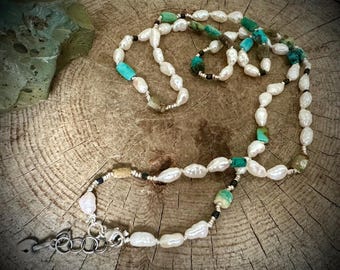 Turquoise & Pearl Necklace