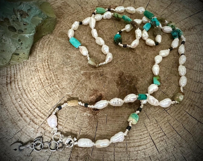 Turquoise & Pearl Necklace