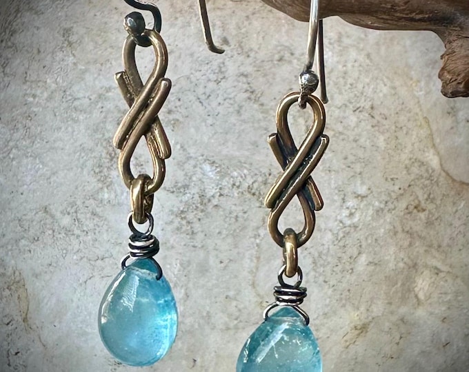 Aqua Infinity Earrings