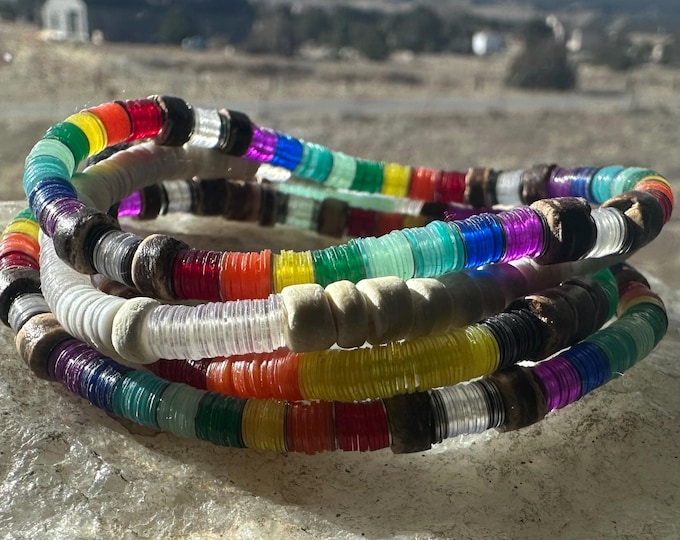 Vanilla & Rainbow  Stretch Bracelets
