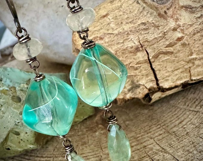 Aqua Ice Earrings