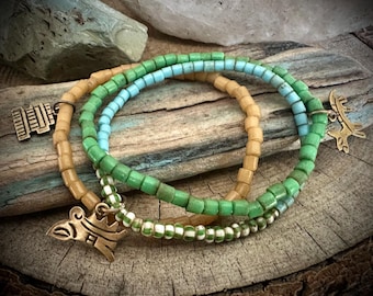 Venetian Glass Bead Bracelets