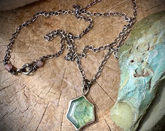 Freeform Emerald Necklace