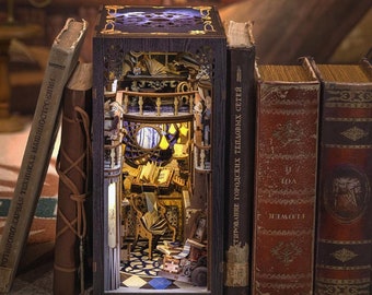 3D Magical Wooden Book Nook | DIY Booknook Kit | Book Shelf Insert | Bookshelf Decor | Wooden Puzzle | Dollhouse | Puzzle Toy | Reader gift