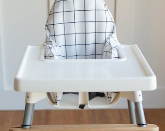 White & Black Windowpane IKEA Antilop Cushion Cover