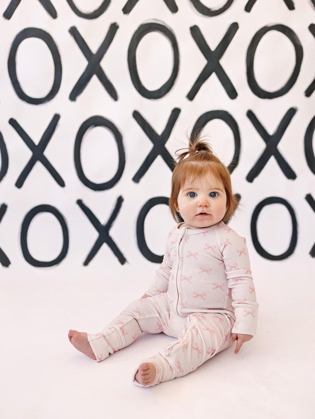 Blushing Bows Pima Peekaboo Romper main image 1