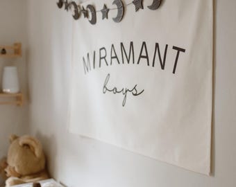 Little Joy Co. Custom Canvas Baby Name Banner