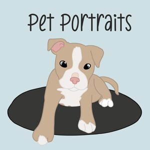 Custom Hand-drawn Digital Pet Portrait – 2-Hour Turnaround | Made to Order Pet Art | Personalized Pet Illustration