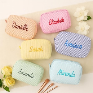 MakeUp Bags Cosmetic Makeup Bags Cosmetic Bags Women Monogrammed Toiletry Bag Bridesmaid Makeup Bag Personalized Bridesmaid Gifts