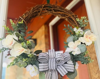 Everyday Greenery & Floral Grapevine Wreath 18” front door - outdoor wreath