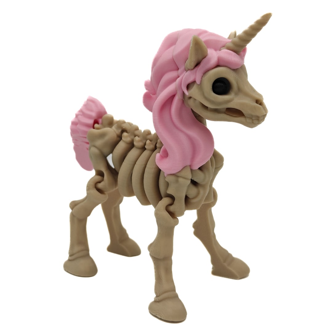 Skeleton Unicorn 3D Printed Articulated - Multicolor Fidget Toy ...