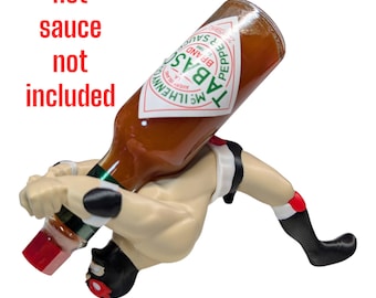 Soporte para salsa picante Luchador impreso en 3D: decoración de cocina única