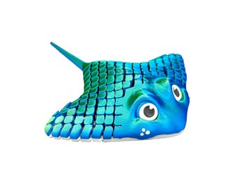 3D Printed Animals Articulated Manta Ray Fidget Toy - Multicolor Sensory Toy for Desktop Decoration