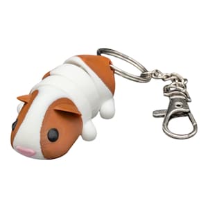 Mini llavero articulado de juguete antiestrés de conejillo de indias y dije de mochila - Impreso en 3D - Gran regalo para los amantes de los conejillos de indias y para la vuelta al cole