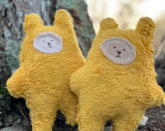 Teddy Bear Cub - Mister Grumpy - Mustard Plush _organic