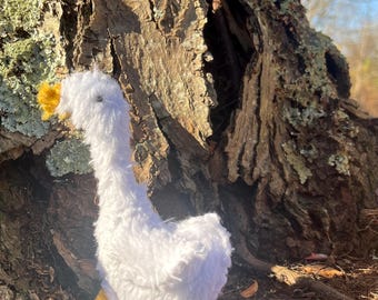 Goose Plushie - Handmade Kids Toy - Organic - Stuffed Animal