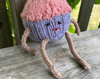 Birthday Cake - Cupcake Plushie -  Natural Toy - Gift -  Plush Stuffed Animal, EcoKids