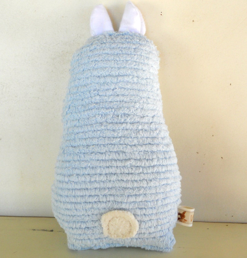 Soft Bunny Rabbit Doll, Plush, Natural, Eco-Friendly, Blue Bunny Friend image 3