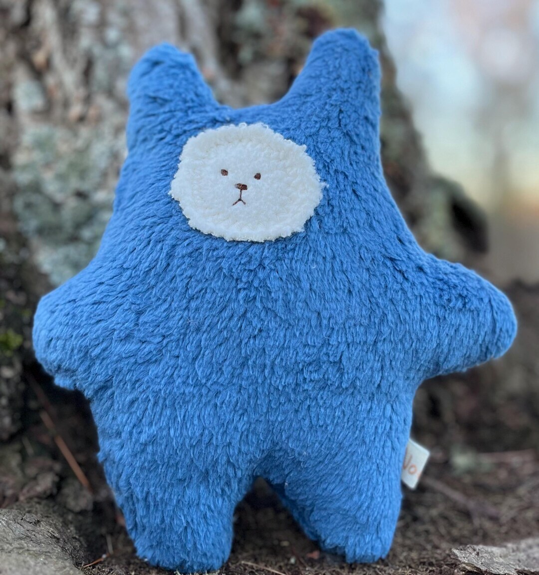 Teddy Bear Cub - Blue - Organic - Plush - READY TO SHIP - Etsy