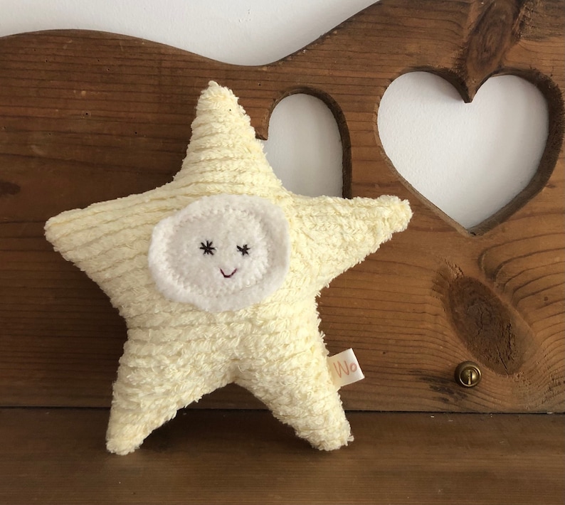 Twinkle Star Toy,, Plush, Eco Friendly Toy, Natural, Baby Shower Gift, Newborn image 1