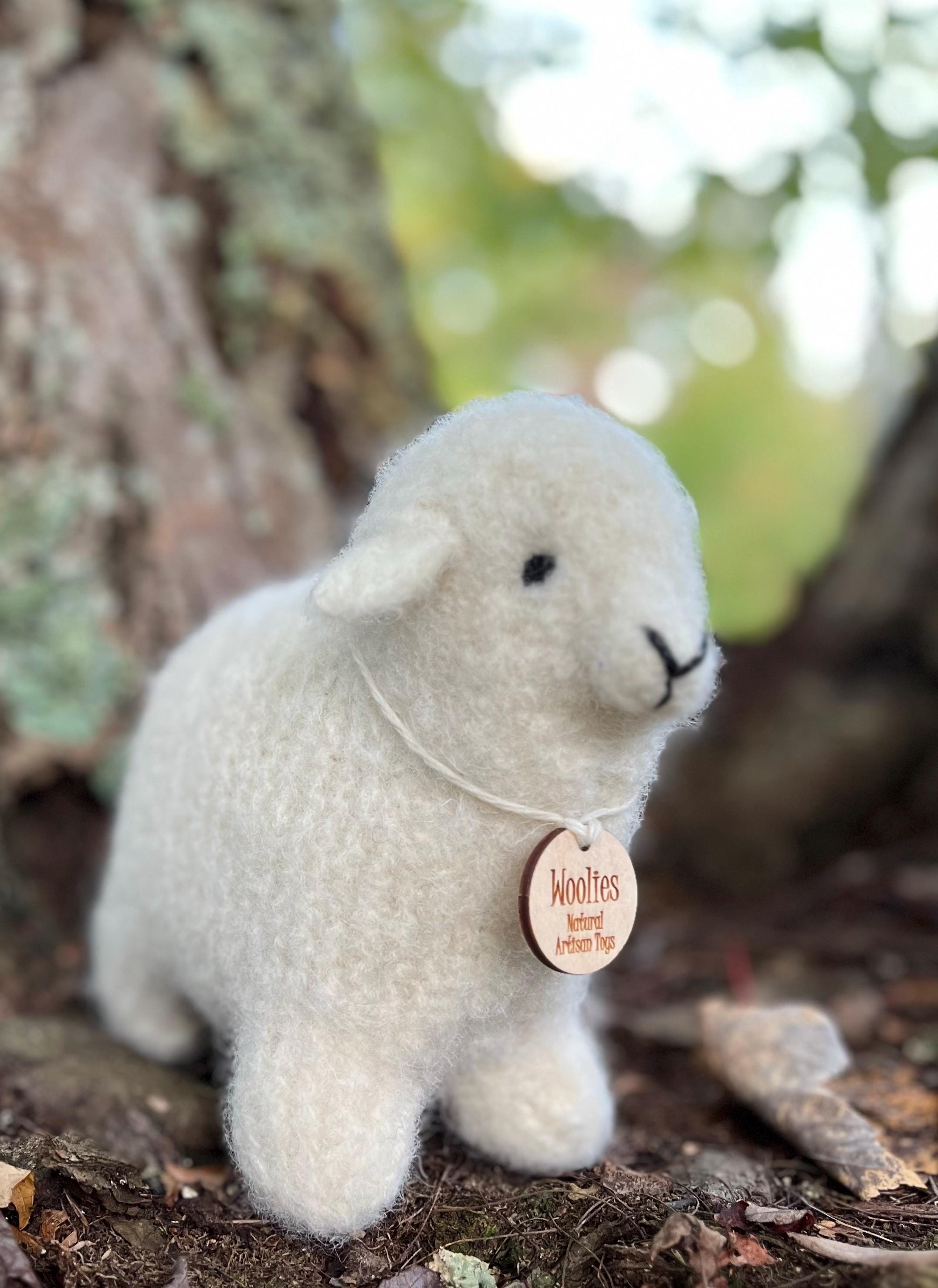 Sheep - Lamb Toy - Natural Stuffed Animal - Custom Knit - Eco Friendly Kids Toy