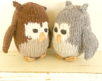 Eco Kids Toy - Owl -  Natural and Eco Friendly - Heirloom Treasure from Woolies on Etsy