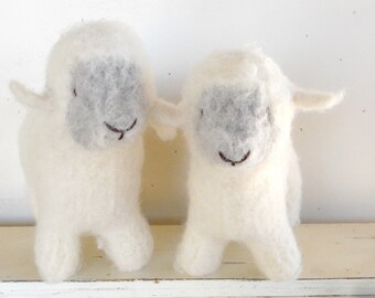 Sheep - Lamb Toy - Natural Stuffed Animal - Custom Knit - Eco Friendly Kids Toy